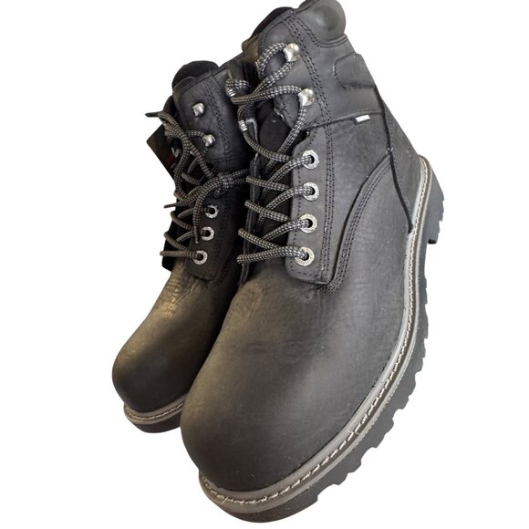 Wolverine Men's Black Waterproof Leather Work Boots Size 11.5 NIB - Picture 2 of 13